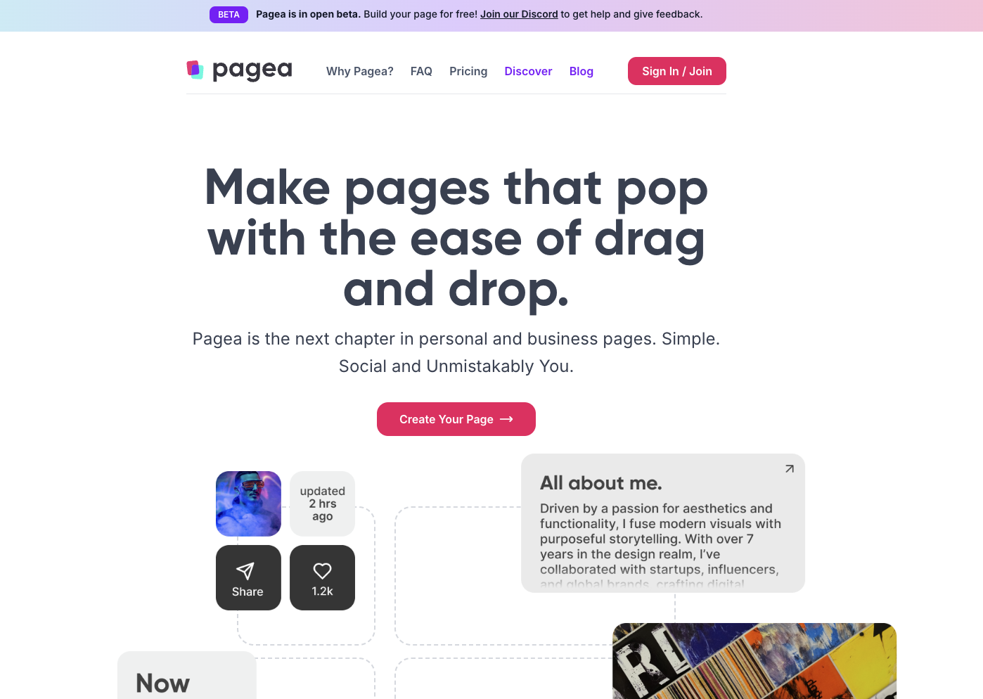 Pagea Homepage